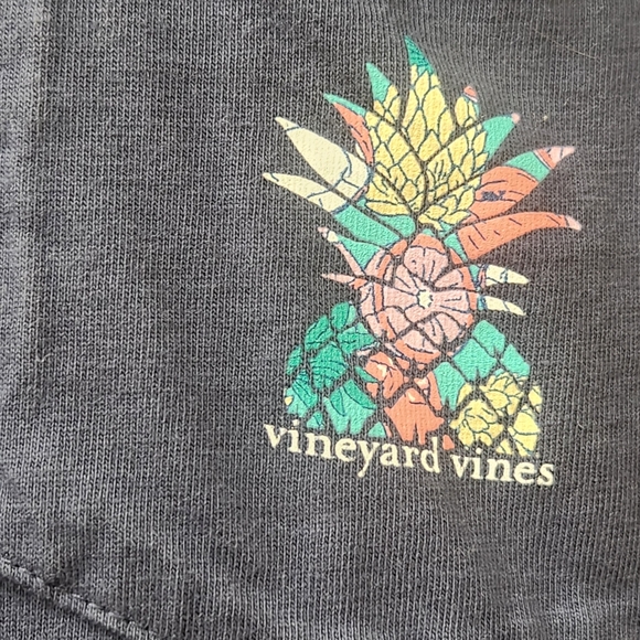 VINEYARD VINES Shirt Small Blue Pineapple Spellout Long Sleeve - Picture 4 of 11